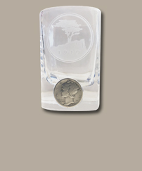Pebble Beach Gold & Sterling Silver Money Clip