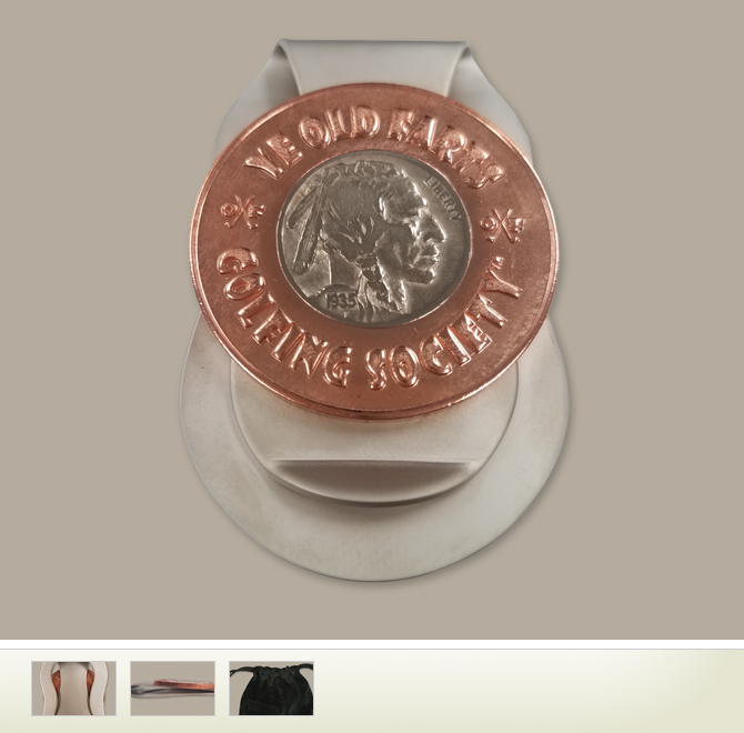 Ye Old Farts Golfing Society Steel Ball Marker With Birth Year Penny - Novelty Gift